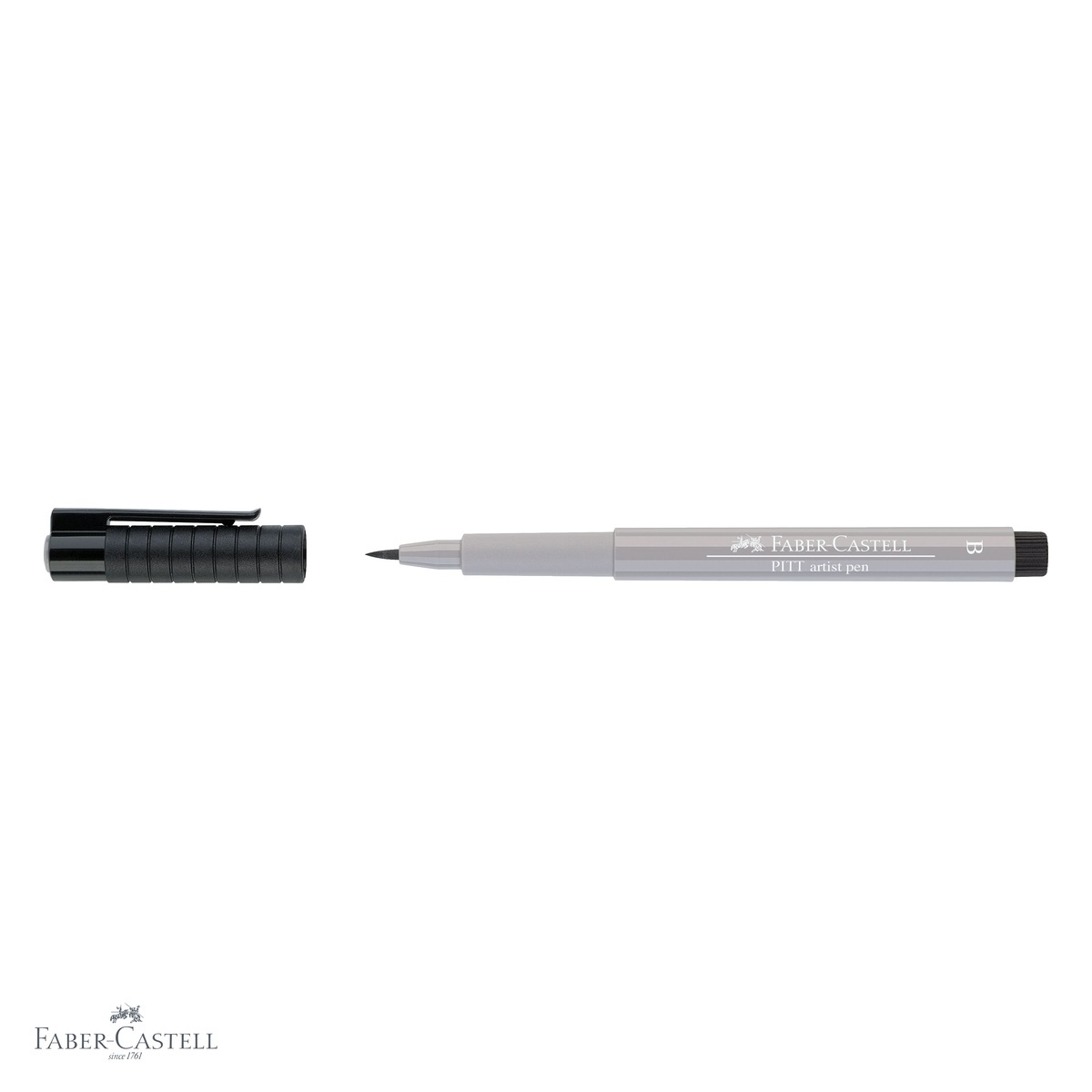 Marker tip pensula Faber-Castell Pitt Artist Pen, cerneala rezistenta la apa, gri cald III, pentru artisti si designeri [4]