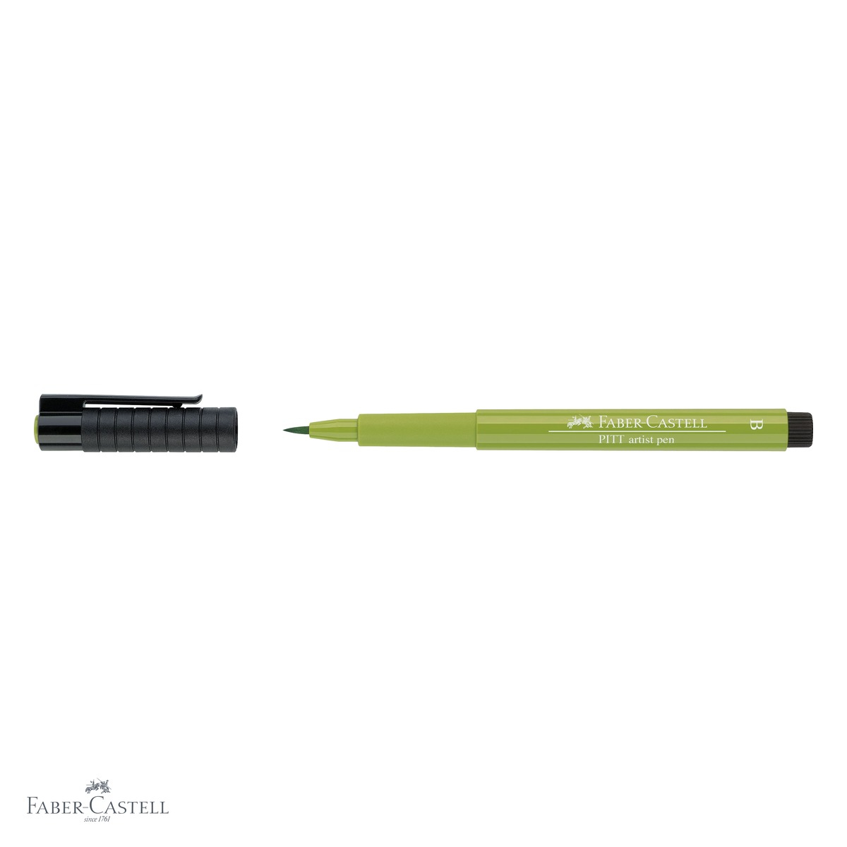 Marker tip pensula Faber-Castell Pitt Artist Pen, cerneala verde crud, rezistent la apa, pentru artisti si designeri [4]