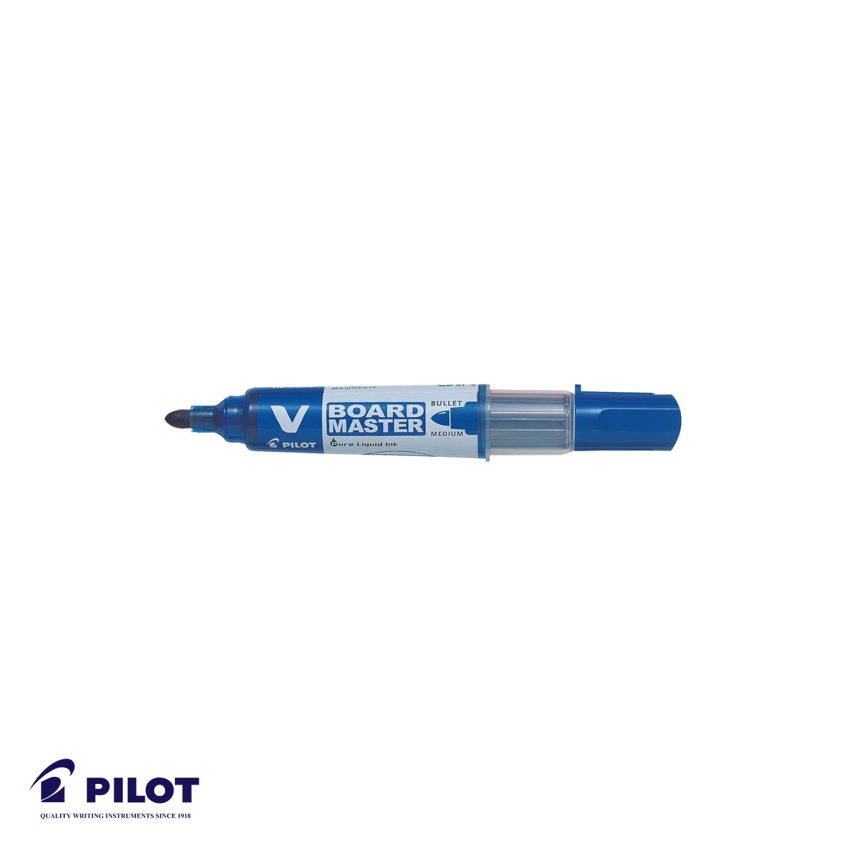 Marker whiteboard Pilot Begreen, varf rotund 6 mm, cerneala albastra, reincarcabil, pentru tabla alba [2]