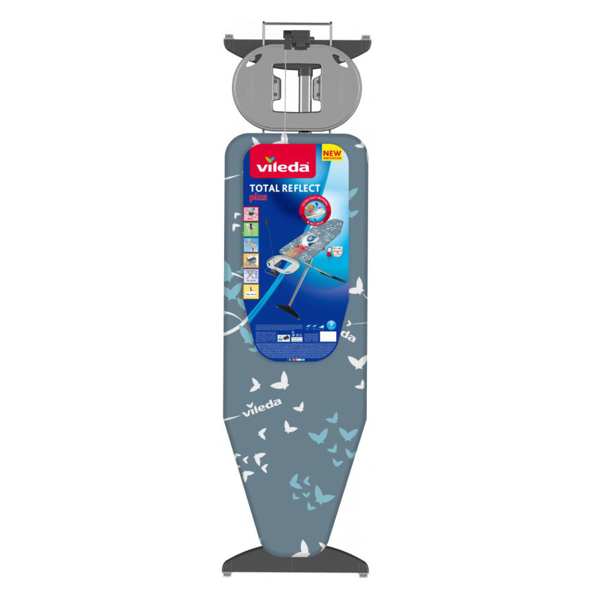 Masa de calcat Vileda Premium Total Reflect Plus 20772, cu suport, priza si antena pentru cablu [2]