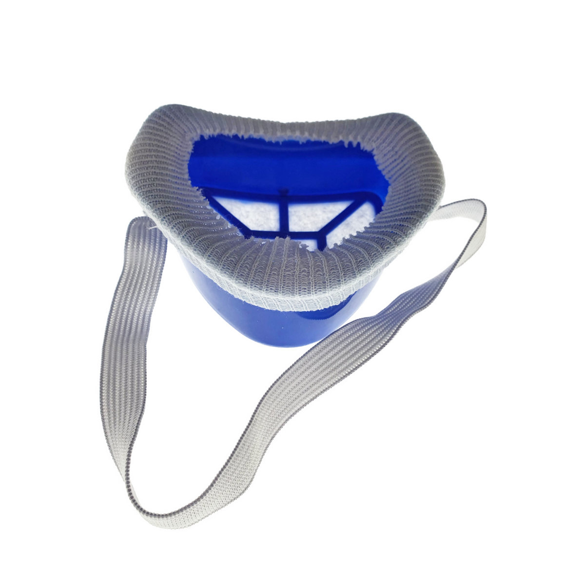 Masca anti-praf, cu filtru textil inlocuibil si capac protector, din plastic, 100x80x43mm, albastra [2]