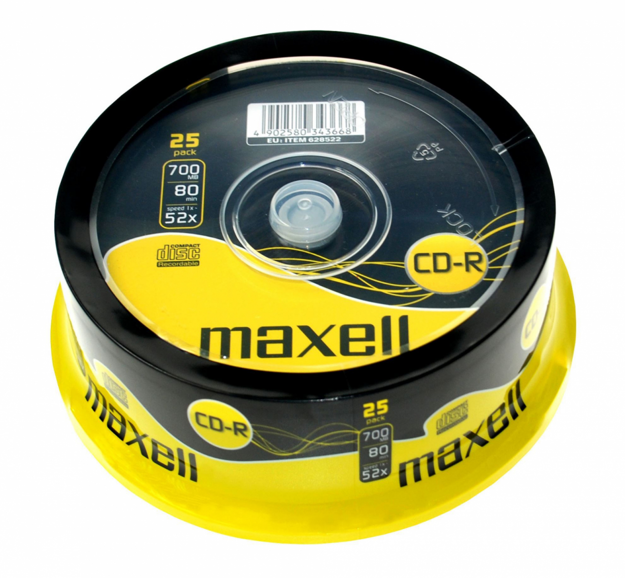Maxell - CD-R Maxell XL 700Mb , 80 min , 52X , Cake Box , 25 buc / pret/set [5]