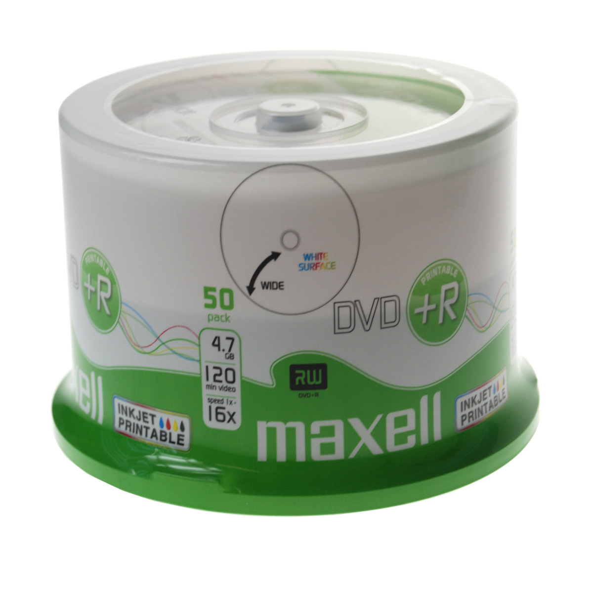Maxell - DVD+R, 4.7Gb, 16X , Maxell, Printabil Inkjet , Cake Box 50 buc / pret/set [5]