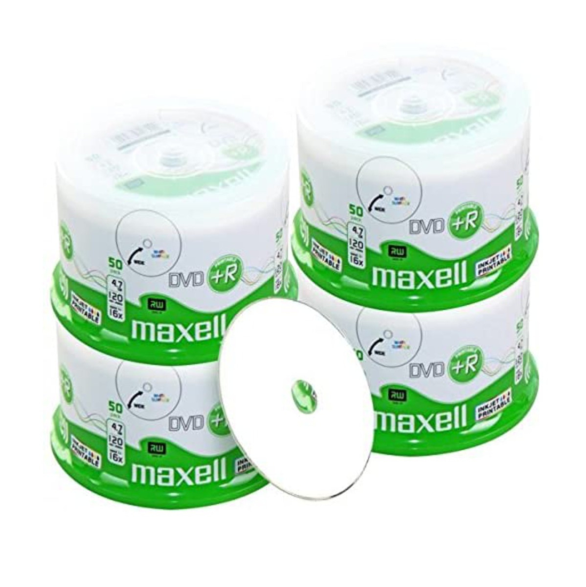 Maxell - DVD+R, 4.7Gb, 16X , Maxell, Printabil Inkjet , Cake Box 50 buc / pret/set [4]