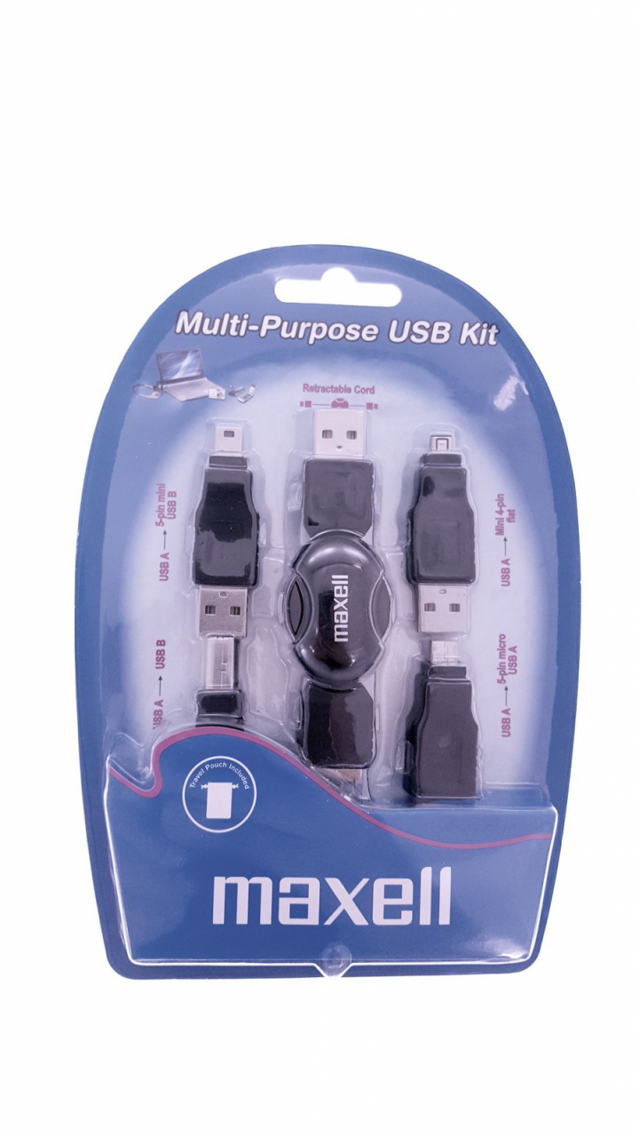 MAXELL-Kit USB cu cablu retractabil+4 adaptoare [5]