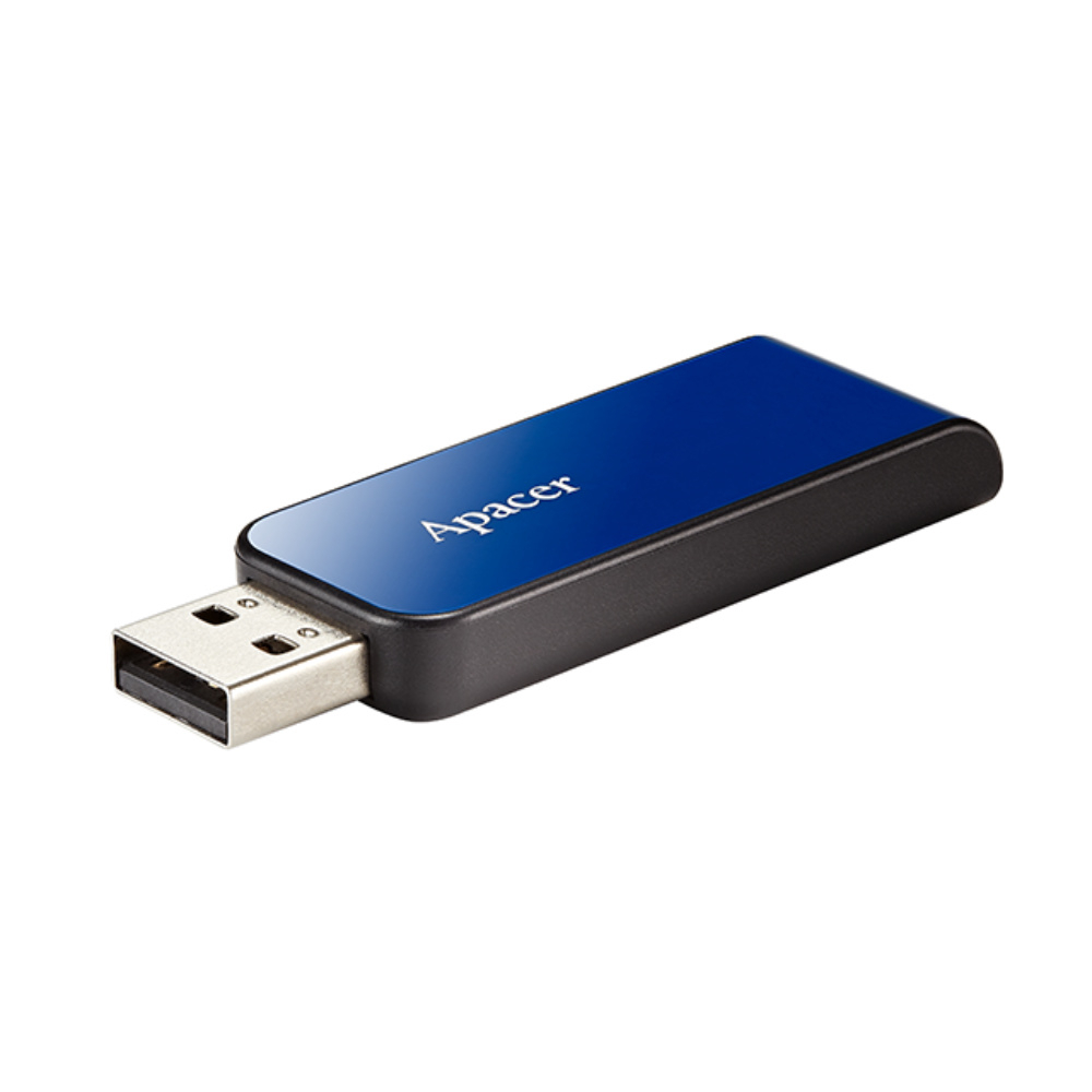 Memorie USB 2.0 Apacer 32Gb , AH334, retractabila, albastra cu negru [5]