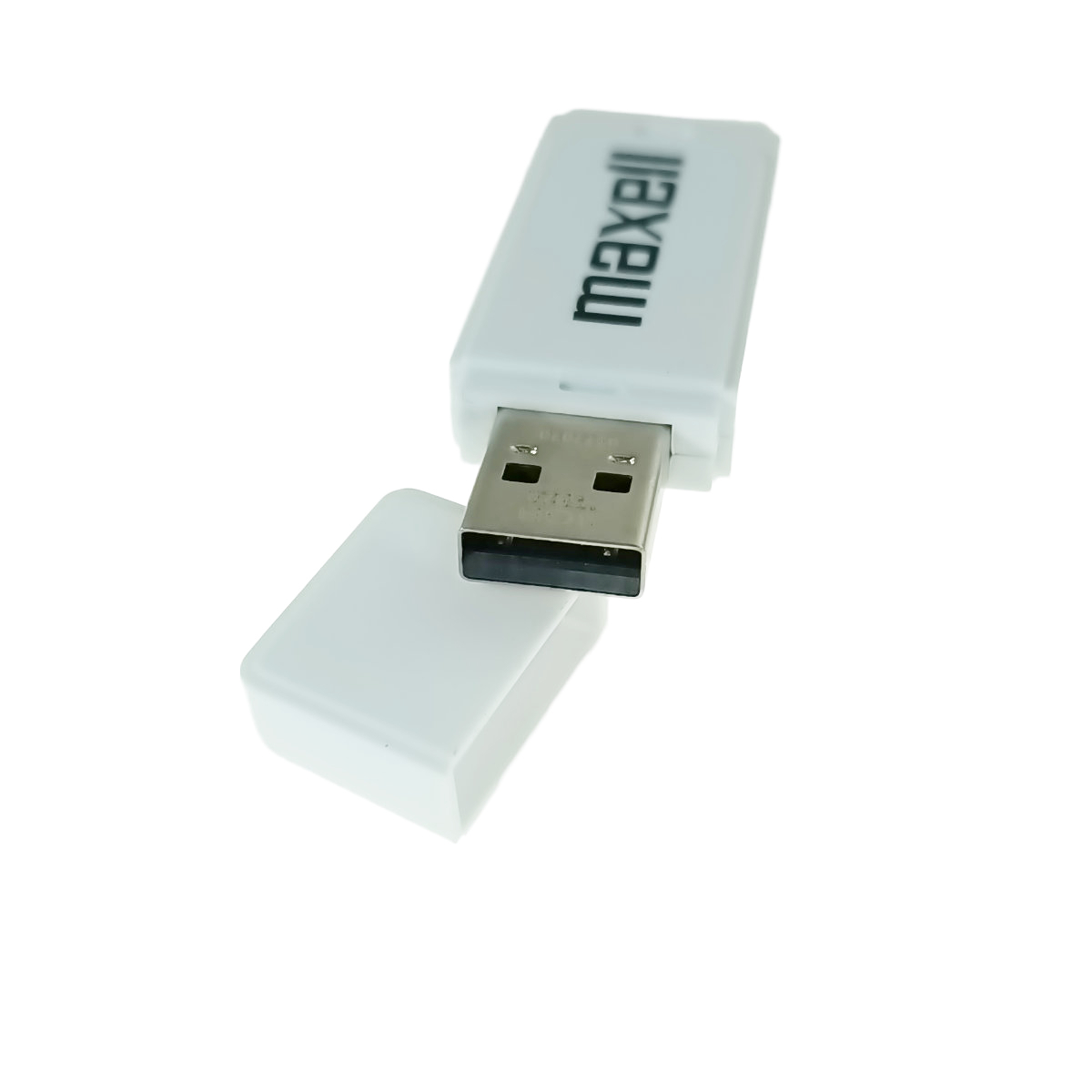 Memorie USB 2.0 capacitate 8Gb, Maxell 77231, 100PC, cu capac, alba [2]