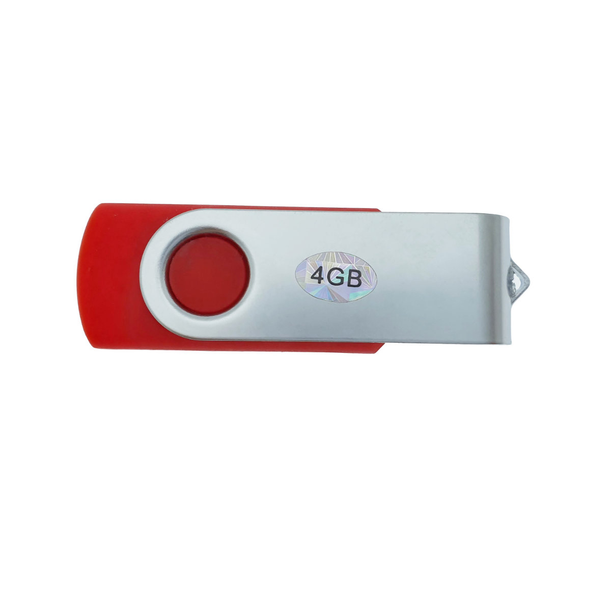 Memorie USB 2.0 de capacitate 4 Gb, personalizabila, capac rotativ, rosu cu argintiu [8]