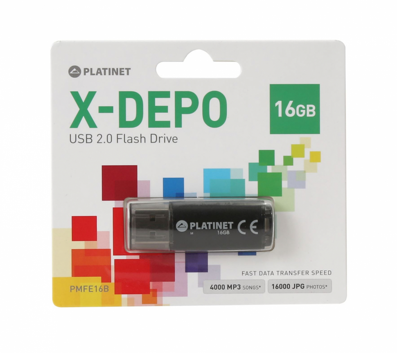 Memorie USB 2.0 Platinet 16Gb ,X-Depo 40944,cu capac,neagra [2]