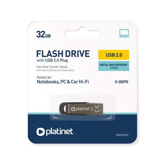 Memorie USB 2.0 Platinet 32Gb ,S-Depo 44847,din metal,impermeabila [2]