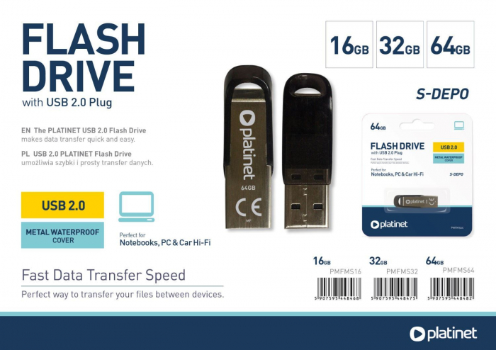 Memorie USB 2.0 Platinet 32Gb ,S-Depo 44847,din metal,impermeabila [3]
