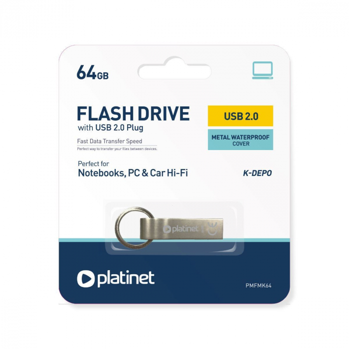 Memorie USB 2.0 Platinet 64Gb ,K-Depo 44851,din metal,impermeabila [2]
