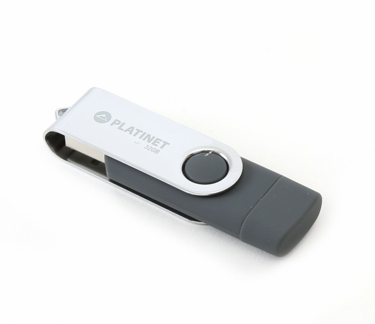 Memorie USB 2.0 si microUSB OTG 32Gb Platinet BX-Pro 43207,rotativa si capac,gri [4]