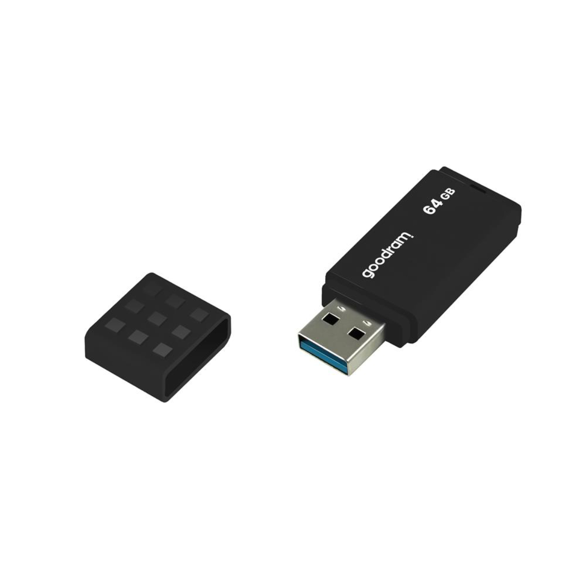 Memorie USB 3.0, 64 GB, Goodram UME3-0640K0R11, cu capac, neagra [2]