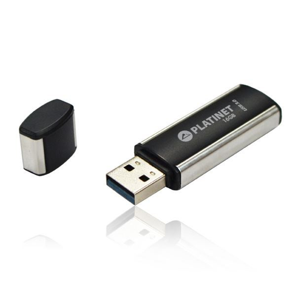 Memorie USB 3.0 Platinet 41447 ,16 Gb , cu capac, neagra cu argintiu [3]
