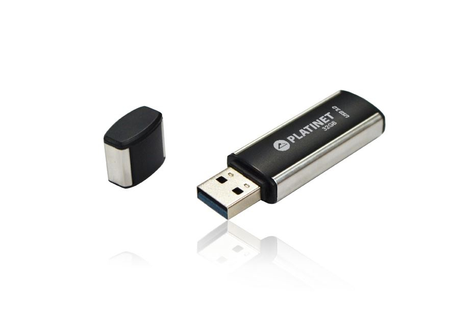Memorie USB 3.0 Platinet 41448 ,32 Gb , cu capac, neagra cu argintiu [4]