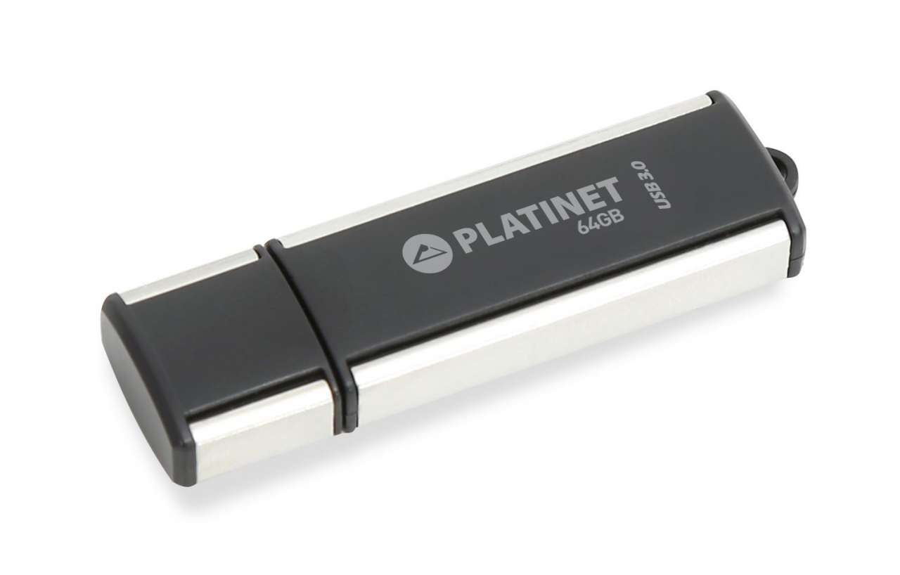 Memorie USB 3.0 Platinet 41589 ,64 Gb , cu capac, neagra cu argintiu [5]