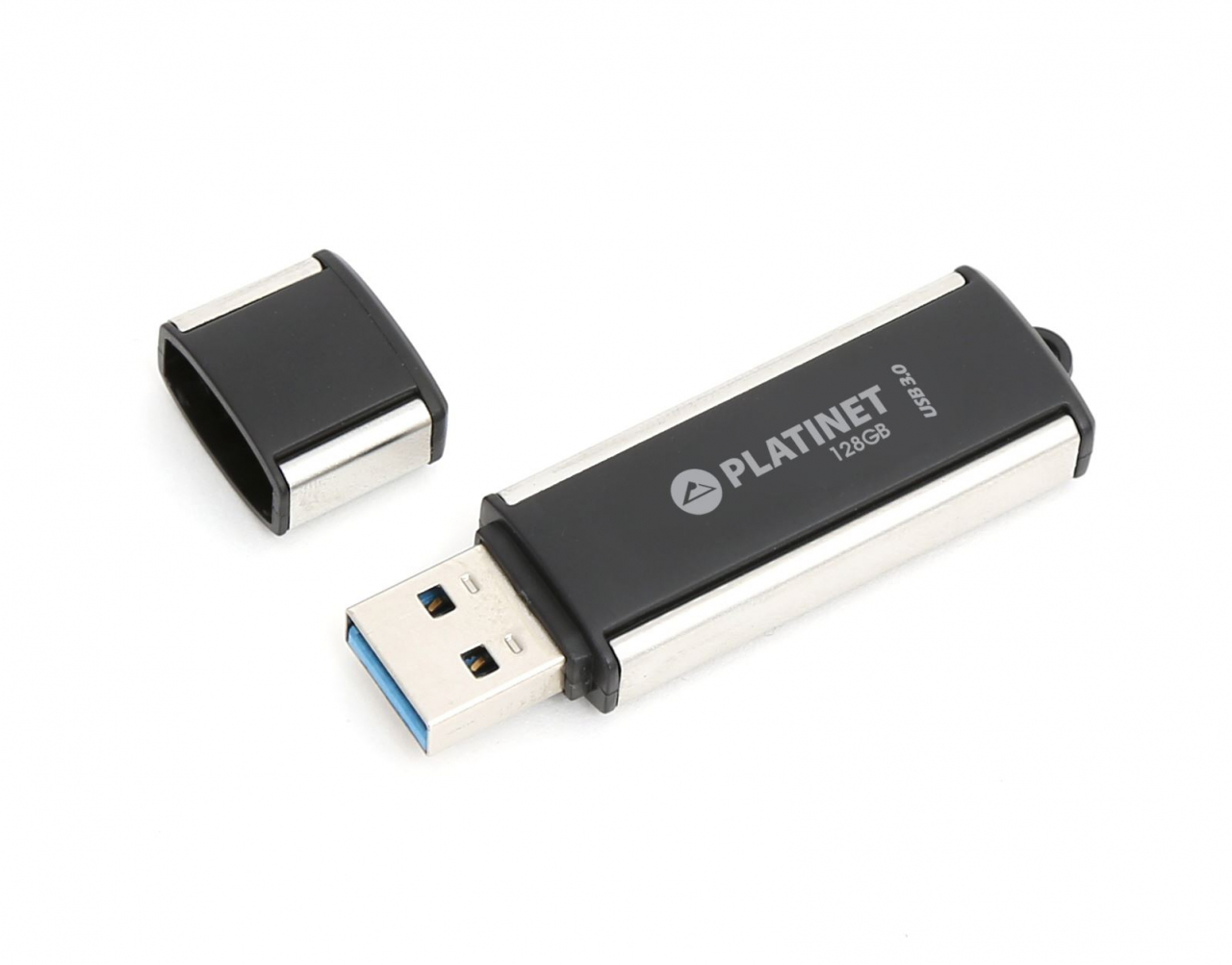 Memorie USB 3.0 Platinet 42287 ,128 Gb , X-Depo, cu capac, neagra cu argintiu [6]