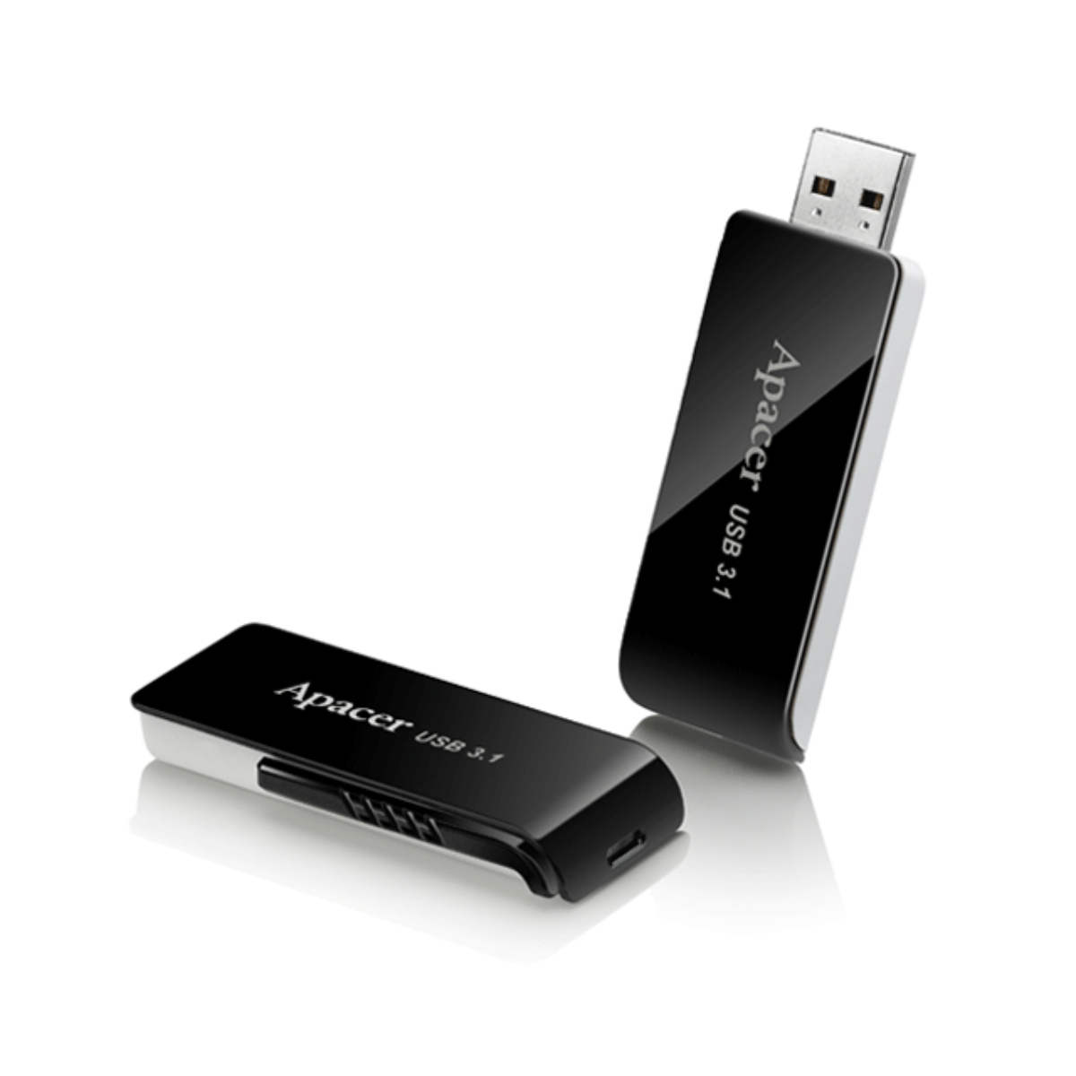 Memorie USB 3.1 Apacer 128Gb,AH350,retractabila ,neagra cu alb [4]
