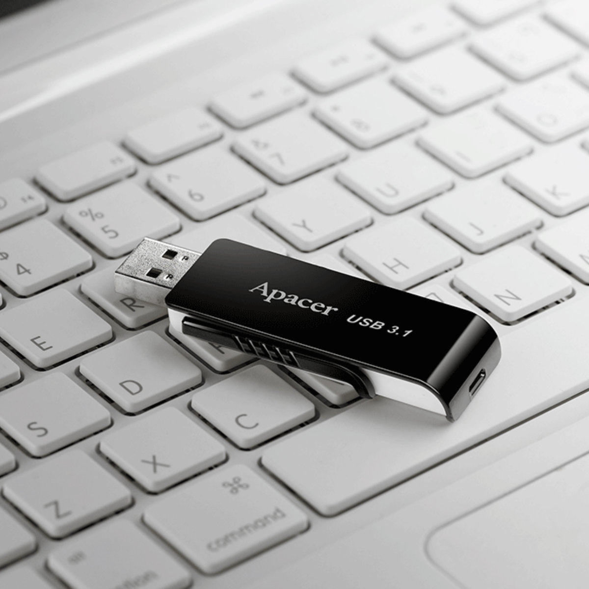 Memorie USB 3.1 Apacer 128Gb,AH350,retractabila ,neagra cu alb [5]