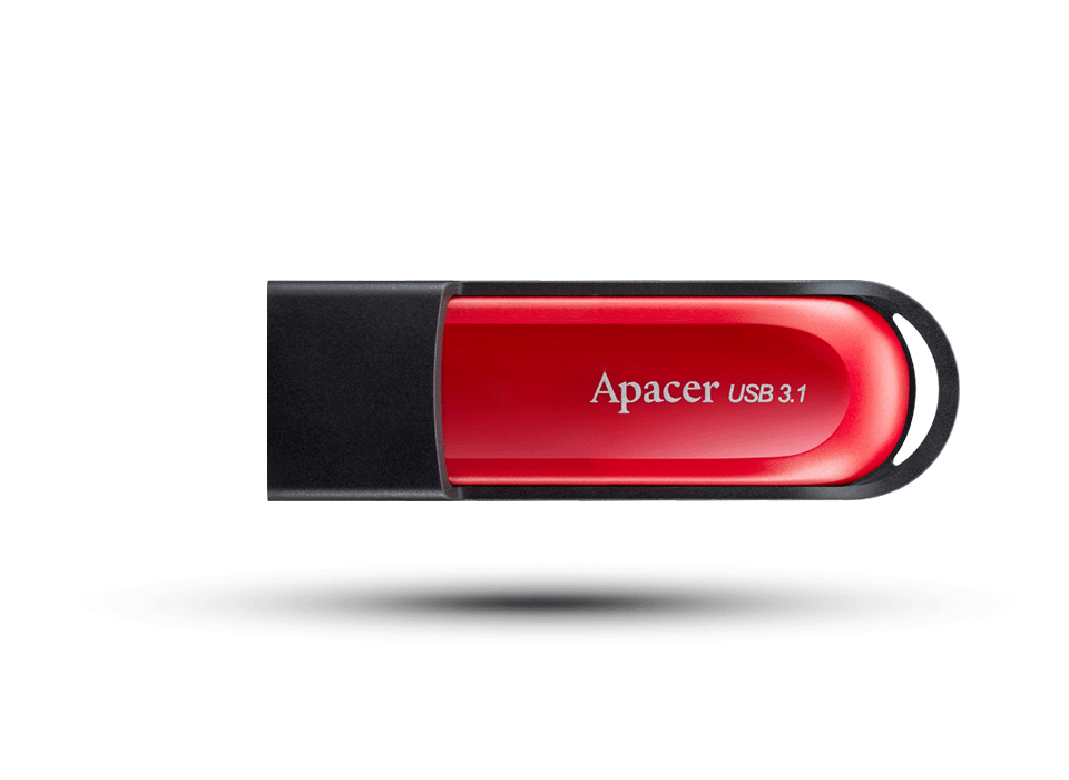 Memorie USB 3.1 Apacer 32Gb ,AH25A, retractabil, rosie cu negru [4]