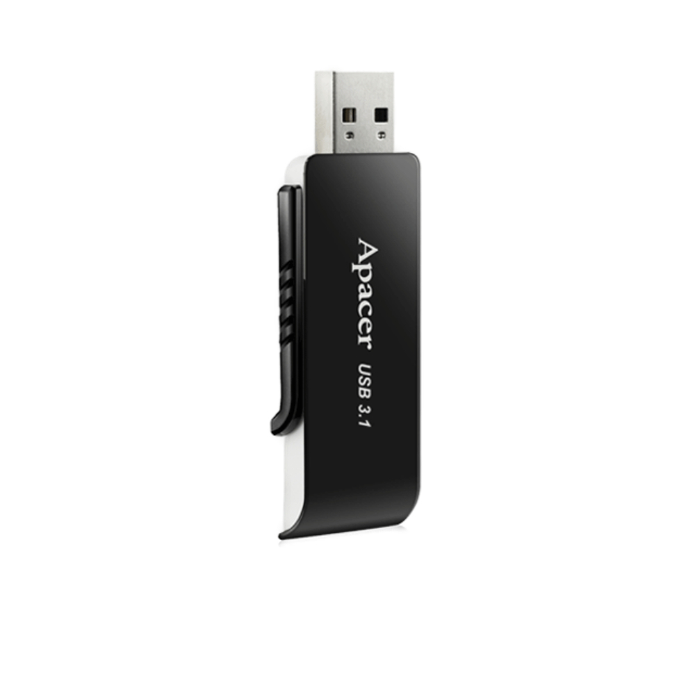Memorie USB 3.1 Apacer 32Gb, AH350, retractabila, neagra cu alb [6]