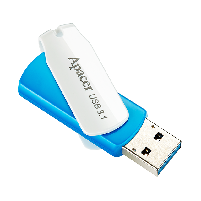Memorie USB 3.1 Apacer 64 Gb ,AH357,rotativa,albastra cu alb [4]