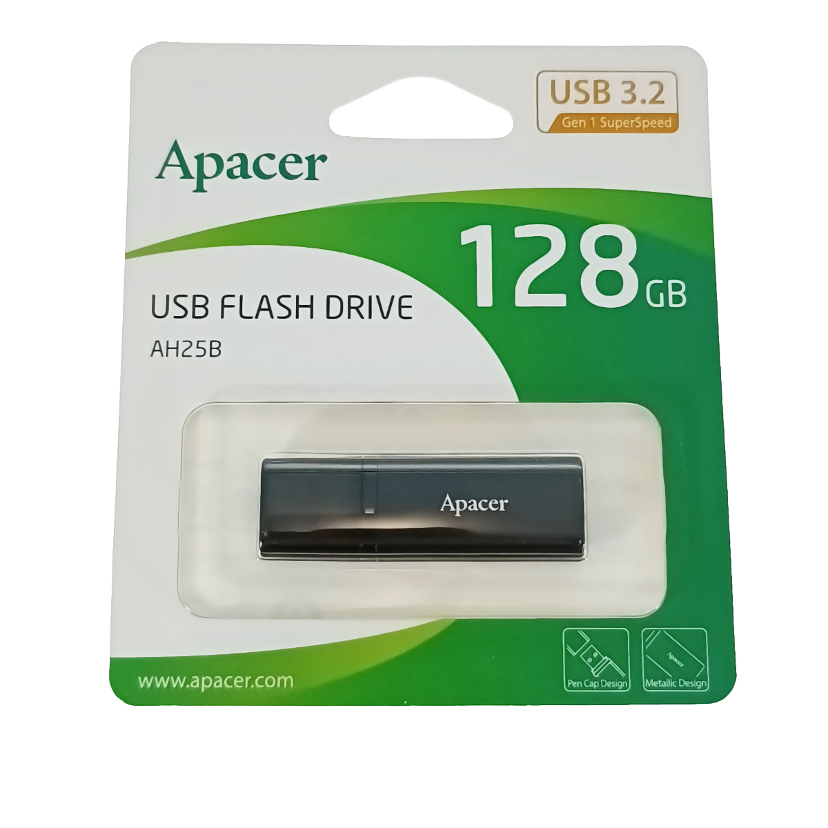 Memorie USB 3.2 Apacer 128Gb, AH25B, cu capac, neagra [5]