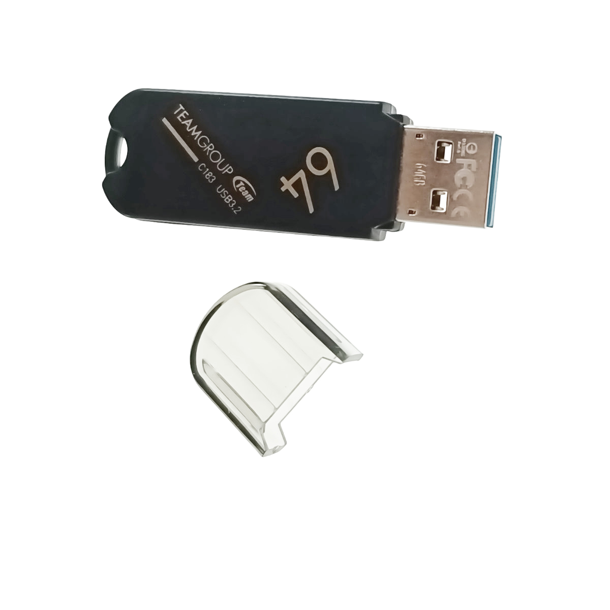 Memorie USB 3.2 Gen 1, 64Gb, TeamGroup C183 04261, cu capac, neagra [2]
