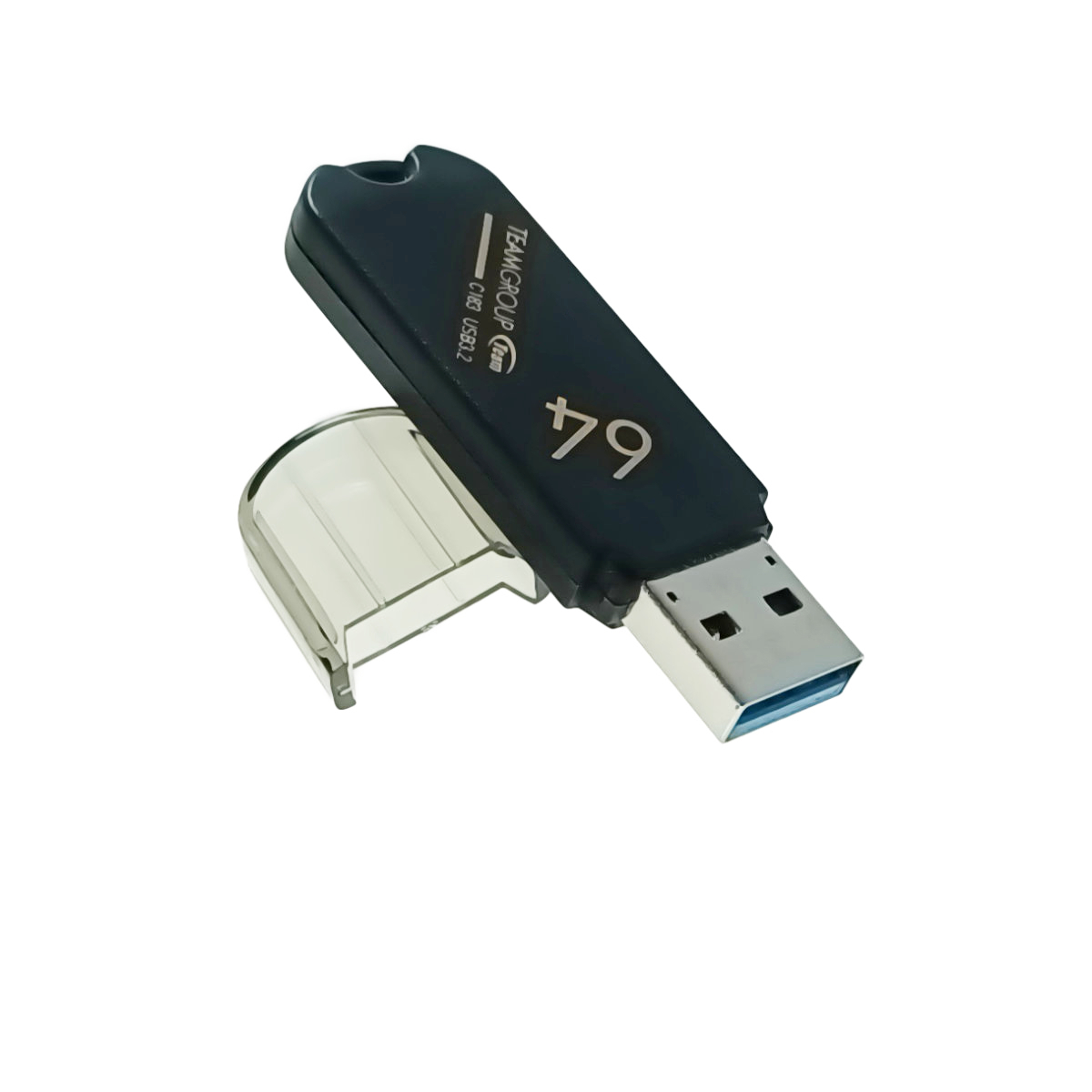 Memorie USB 3.2 Gen 1, 64Gb, TeamGroup C183 04261, cu capac, neagra [3]