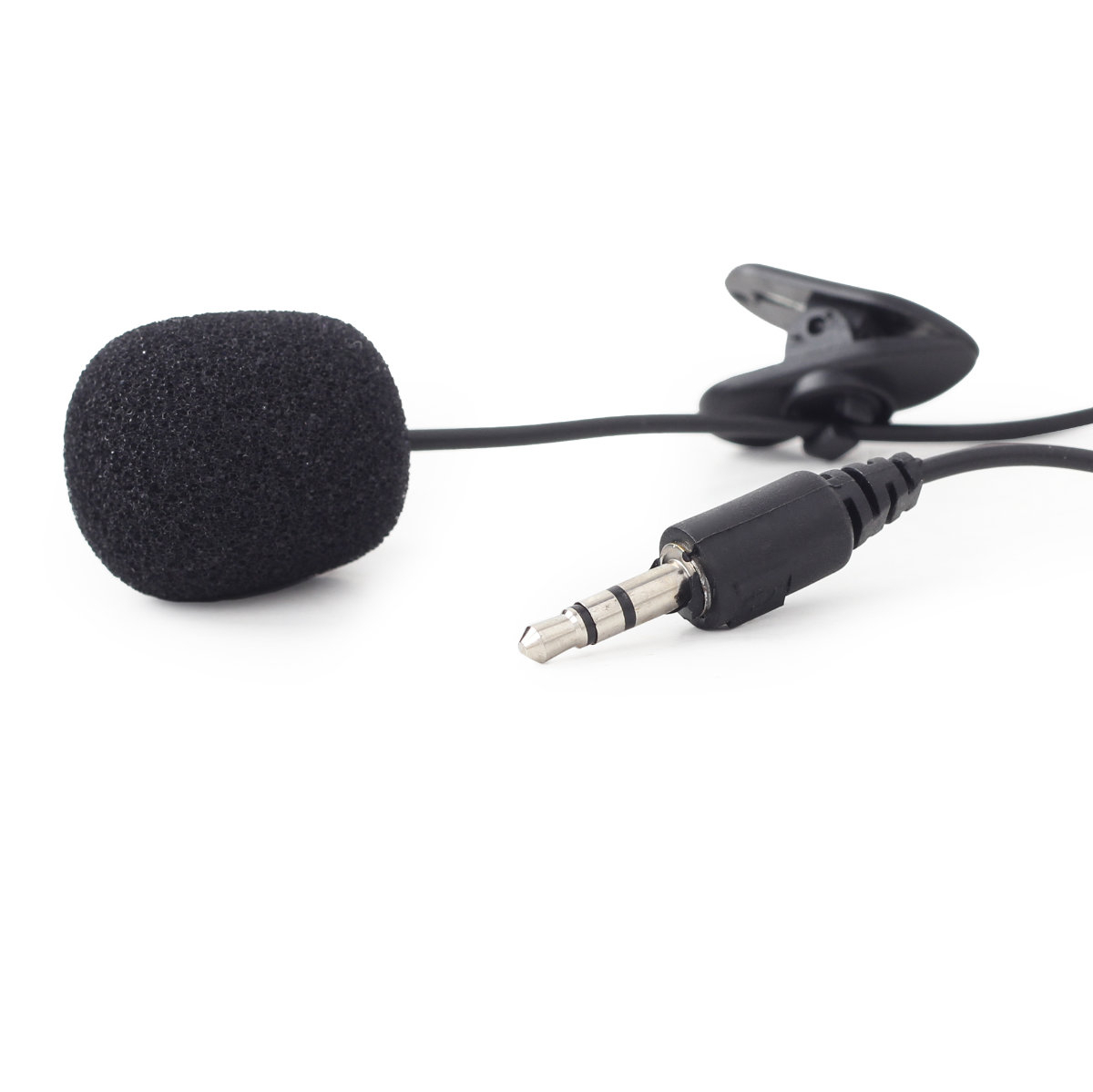 Microfon cu clip, Gembird , conector jack 3.5mm si cablu de lungime 2 m, negru [2]
