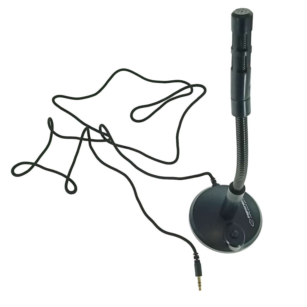 Microfon cu suport, Esperanza Sonic 95791, buton On/Off, cablu 150 cm, conector jack 3.5mm, negru [3]