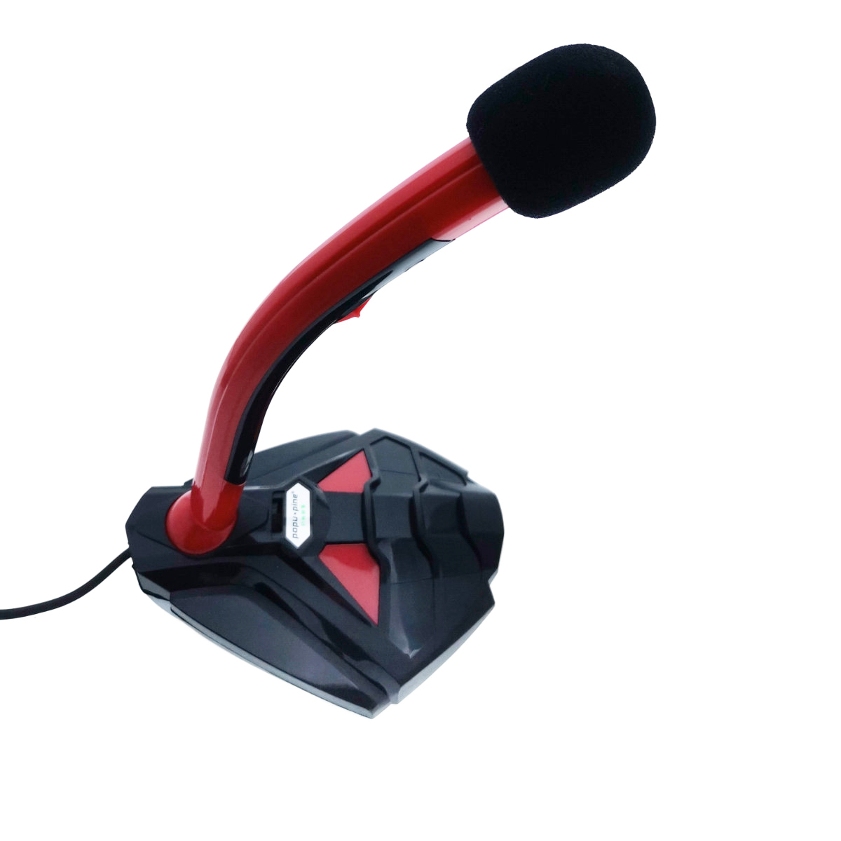 Microfon gaming K1, cu baza 120 x104 mm, lungime cablu 140 cm, conector USB, negru cu rosu [7]