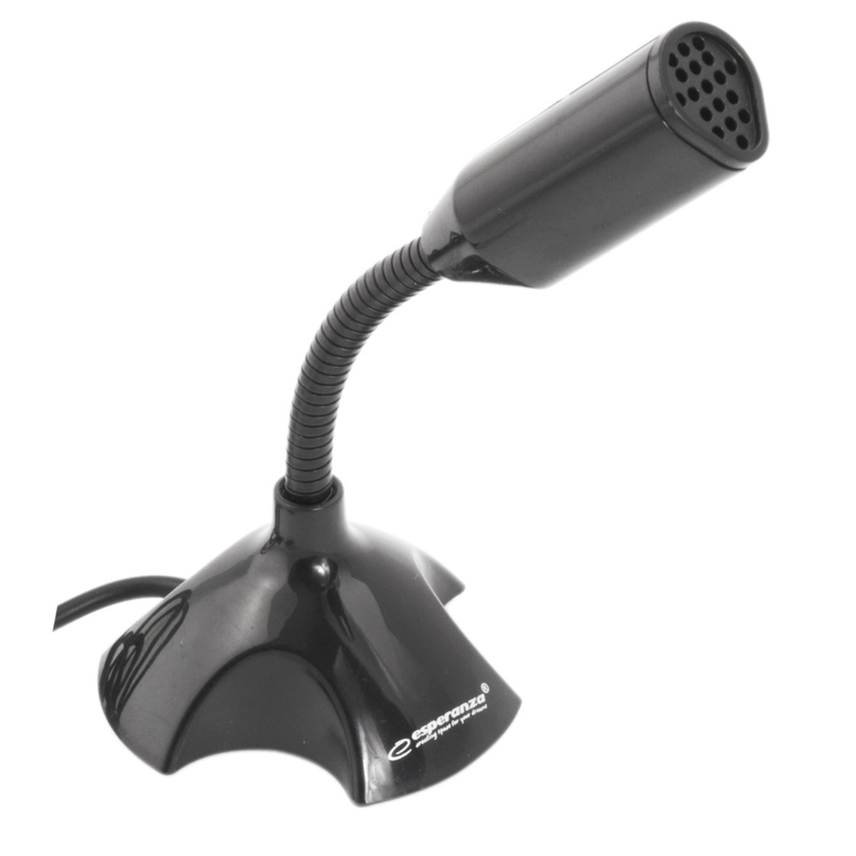 Microfon USB, Esperanza Scream, cu brat flexibil si suport, cablu 100 cm, negru [4]