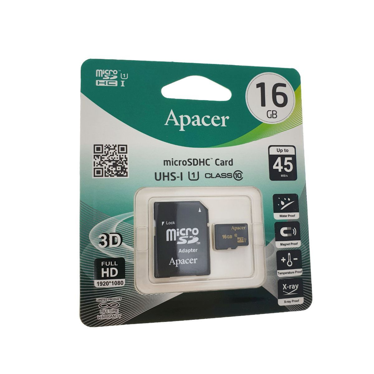 MicroSDHC Card Apacer 16GB clasa 10 UHS-I cu adaptor, 45MB/s [5]