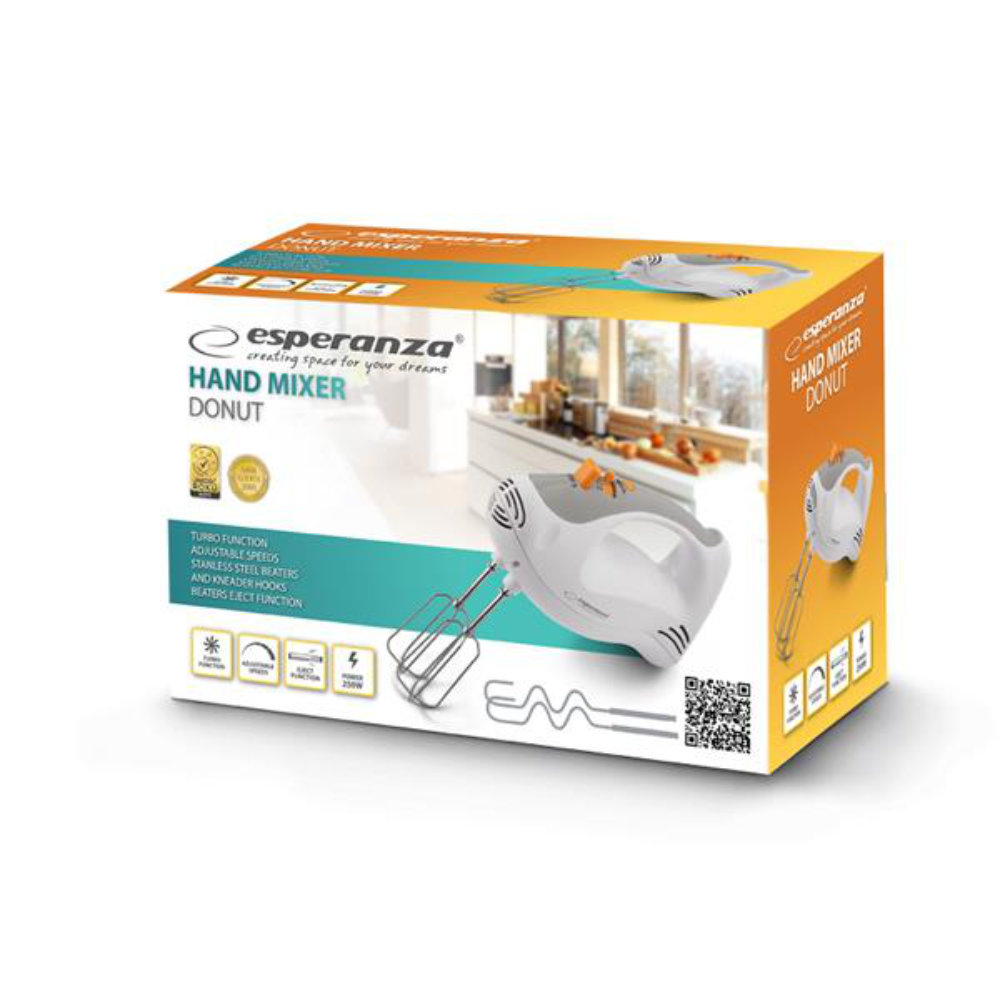 Mixer de mana Esperanza EKM009 Donut, 250W [3]