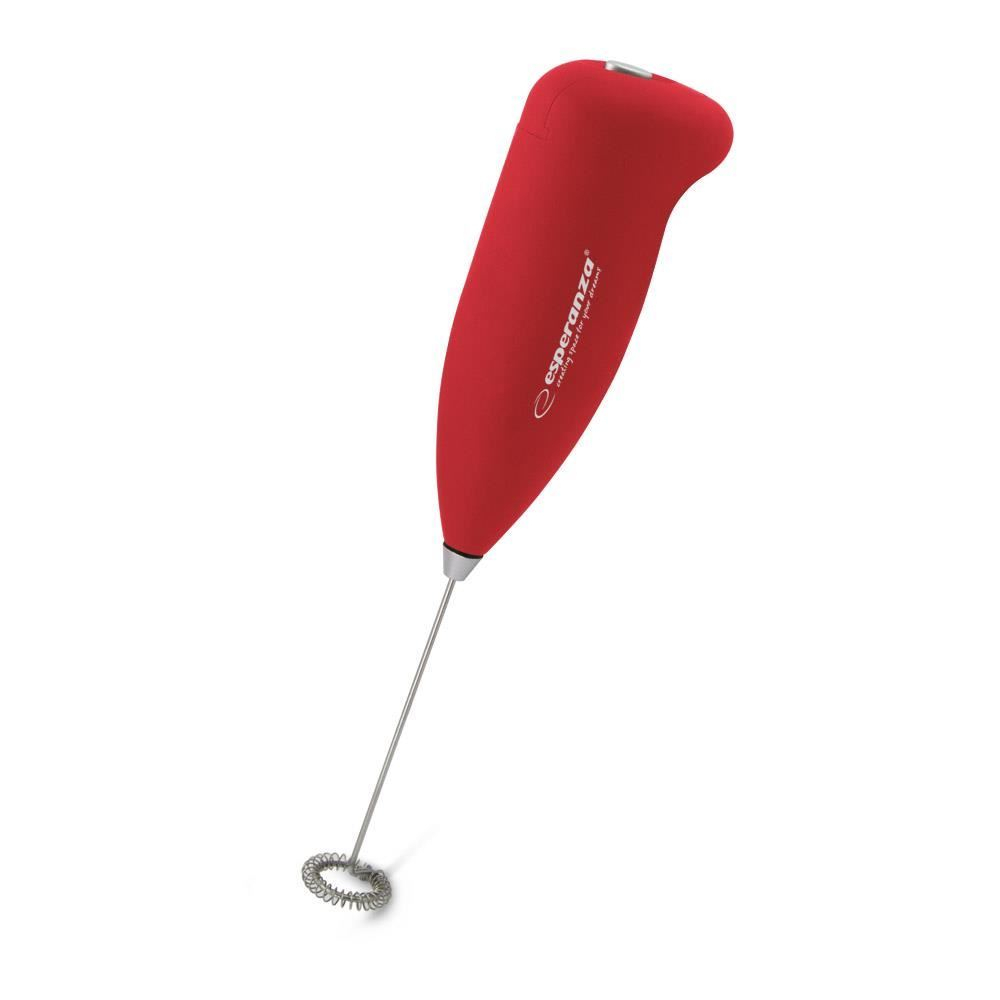 Mixer mini Esperanza EKF001R , pentru spuma lapte, rosu [2]