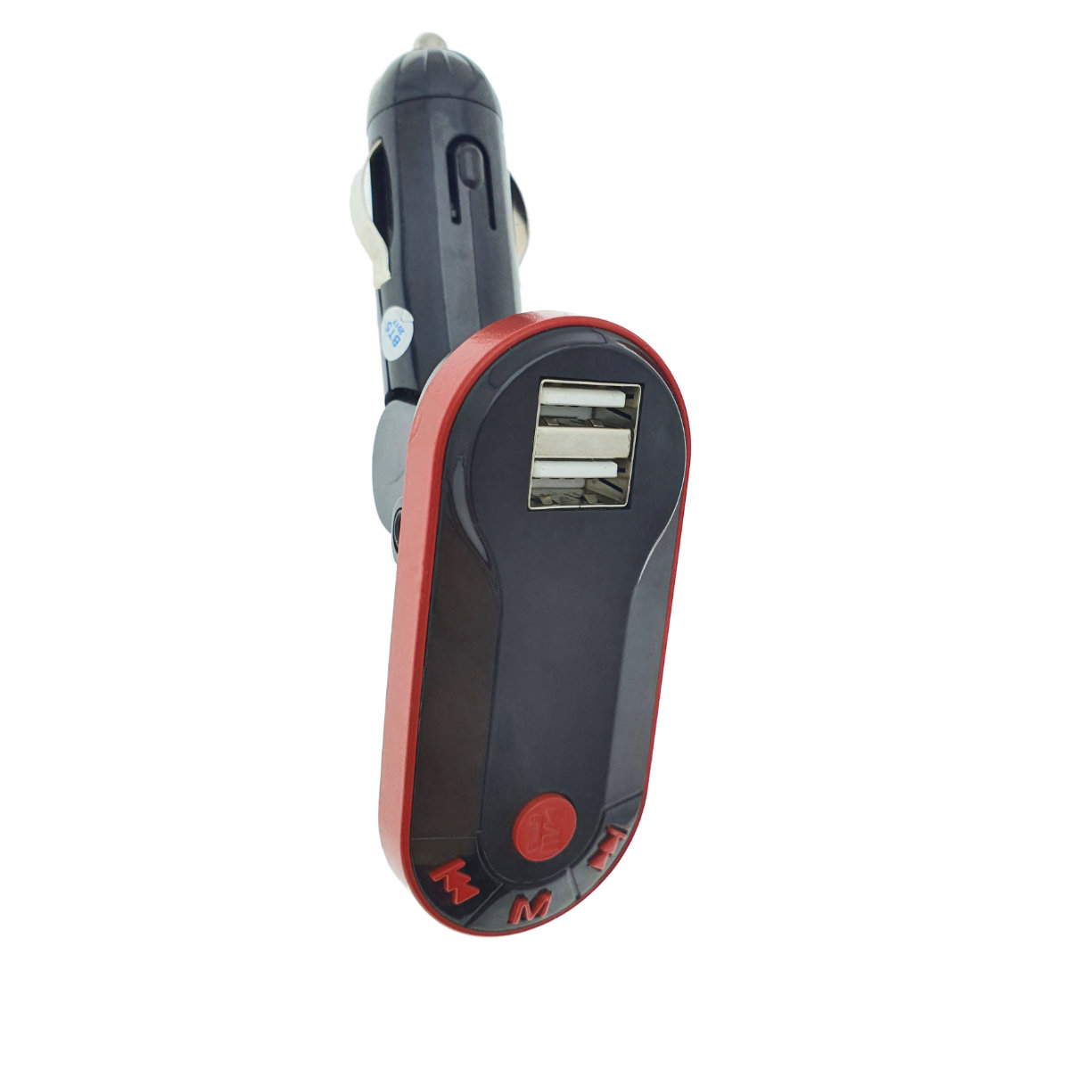 Modulator FM auto, Bluetooth Handsfree, player MP3 USB si microSD, incarcare USB, AUX jack 3.5mm, negru cu rosu [1]