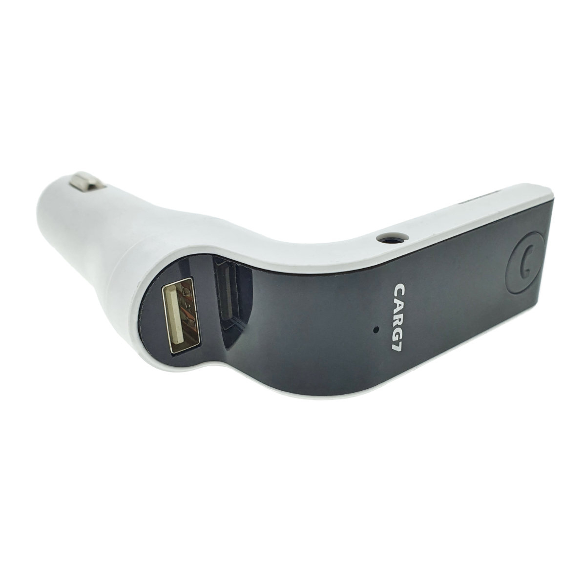 Modulator FM cu bluetooth CARG7, incarcare USB, MP3 player USB si microsd, alb cu negru [9]
