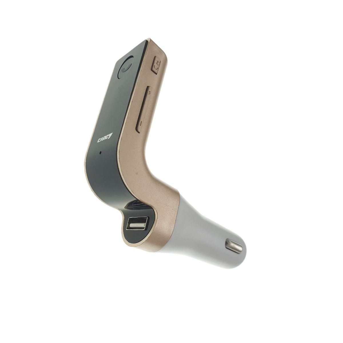 Modulator FM cu bluetooth CARG7, incarcare USB si MP3 player USB si microsd, alb cu auriu [9]