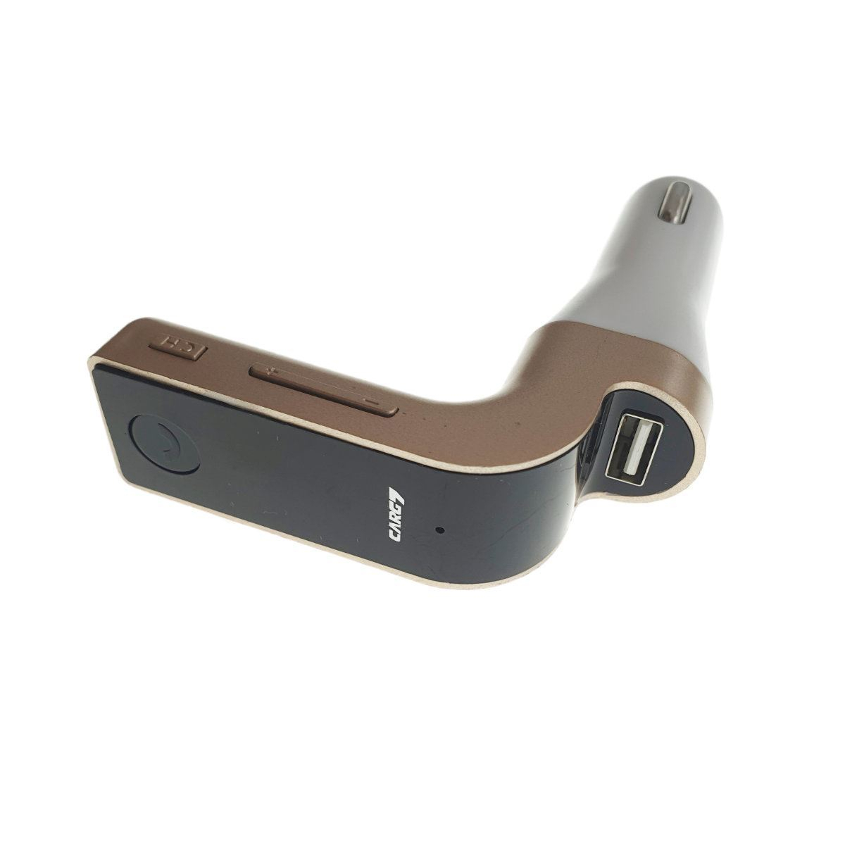 Modulator FM cu bluetooth CARG7, incarcare USB si MP3 player USB si microsd, alb cu auriu [7]