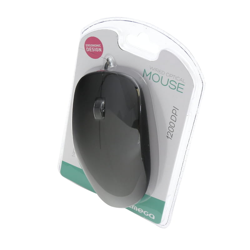 Mouse cu conectare USB, Omega 43615 OM-0420, 1200 DPI, cablu 120cm , negru [11]