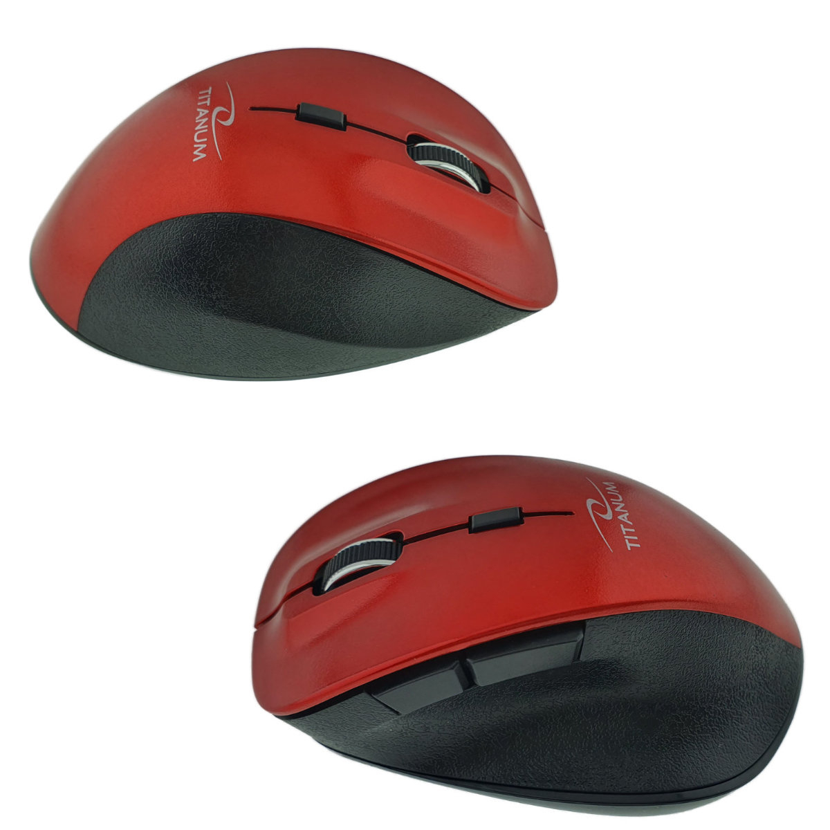 Mouse fara fir, 6D, Bluetooth v.5.0, Titanum Fornax 94658, 110 x 70 x 40 mm, 1600 DPI, rosu [3]