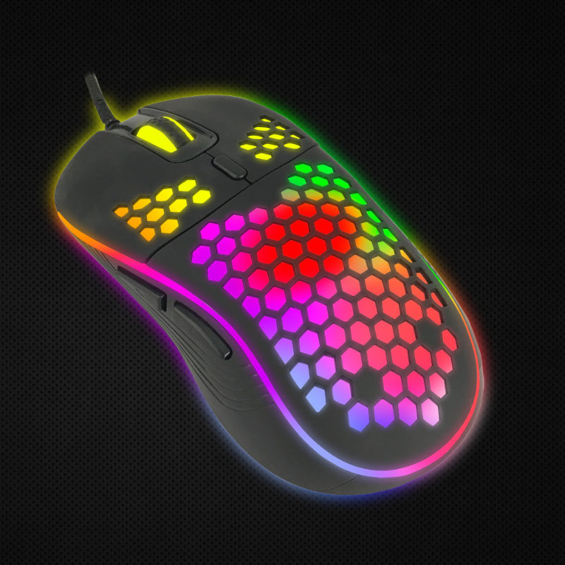Mouse gaming USB-C, Esperanza Anteros 93841, cablu 1.25m, 6D, RGB, 800-2400 DPI, negru [7]