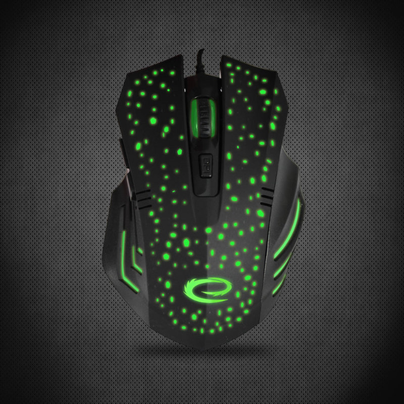 Mouse gaming USB-C, Esperanza Galaxy 94544, cablu 1.25m, 6D, LED, 800-2400 DPI, negru [7]