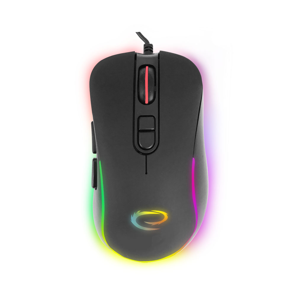 Mouse gaming USB-C, Esperanza Hesperis 94546, cablu 1.25m, 7D, RGB, 800-2400 DPI, negru [4]