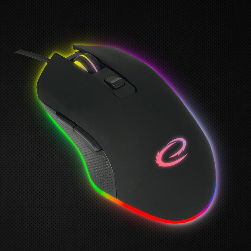 Mouse gaming USB-C, Esperanza Nemesis 94545, cablu 1.25m, 6D, RGB, 800-2400 DPI, negru [8]
