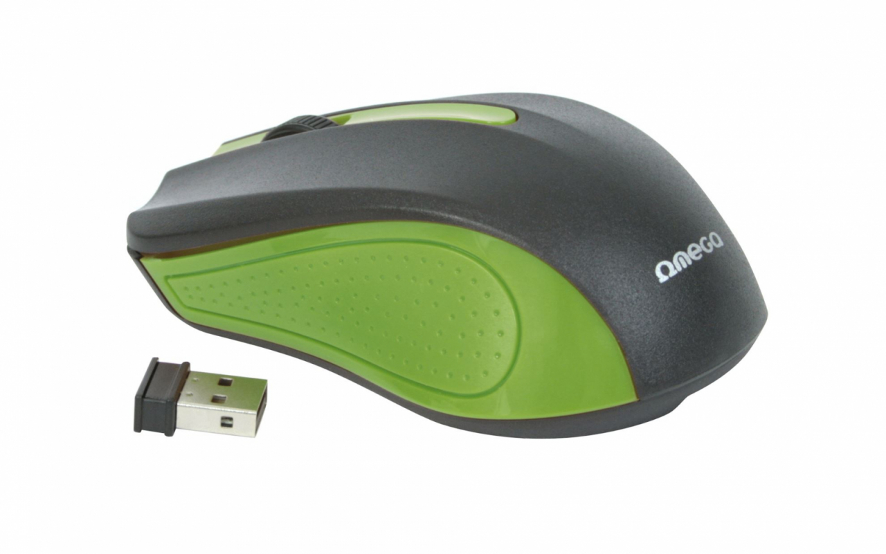 MOUSE OMEGA OM-419 WIRELESS 2,4GHz 1000DPI GREEN USB [6]
