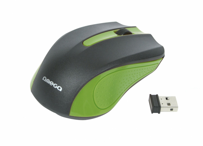 MOUSE OMEGA OM-419 WIRELESS 2,4GHz 1000DPI GREEN USB [3]