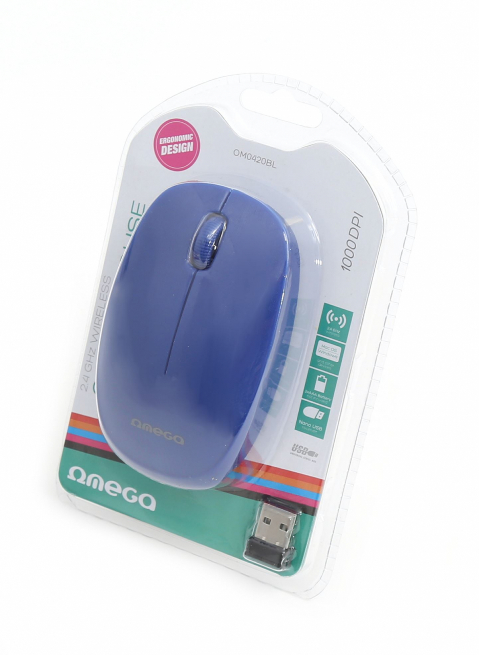 MOUSE OMEGA WIRELESS 2,4 GHz 1000dpi BLUE [42862] [10]